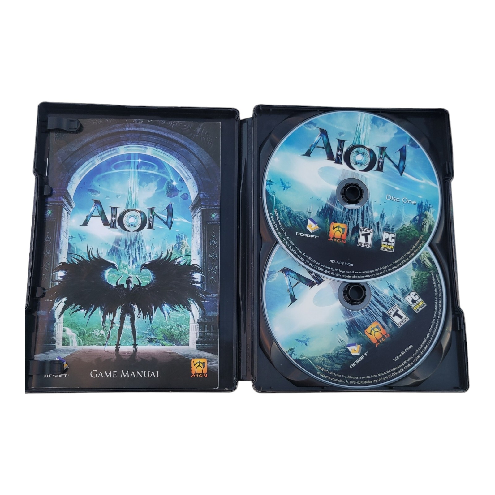 Aion PC DVD-ROM Online Game 2 Disc Manual 2009 CIB NCsoft Alienware TESTED Works
