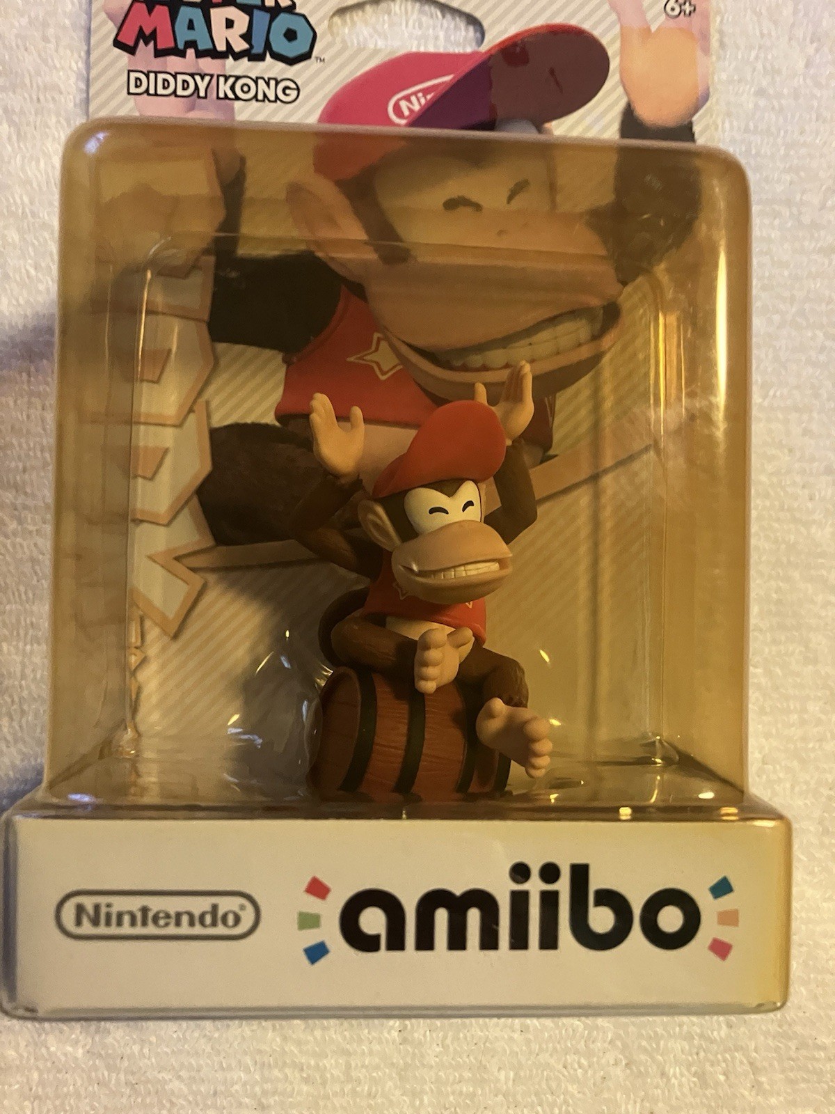 Nintendo Amiibo Super Mario Series Diddy Kong Figure *Sun Damaged Package*