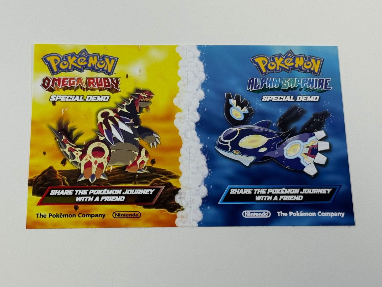 Nintendo 3DS Pokemon Omega Ruby Demo Promo Card Nintendo Expired COLLECTIBLE