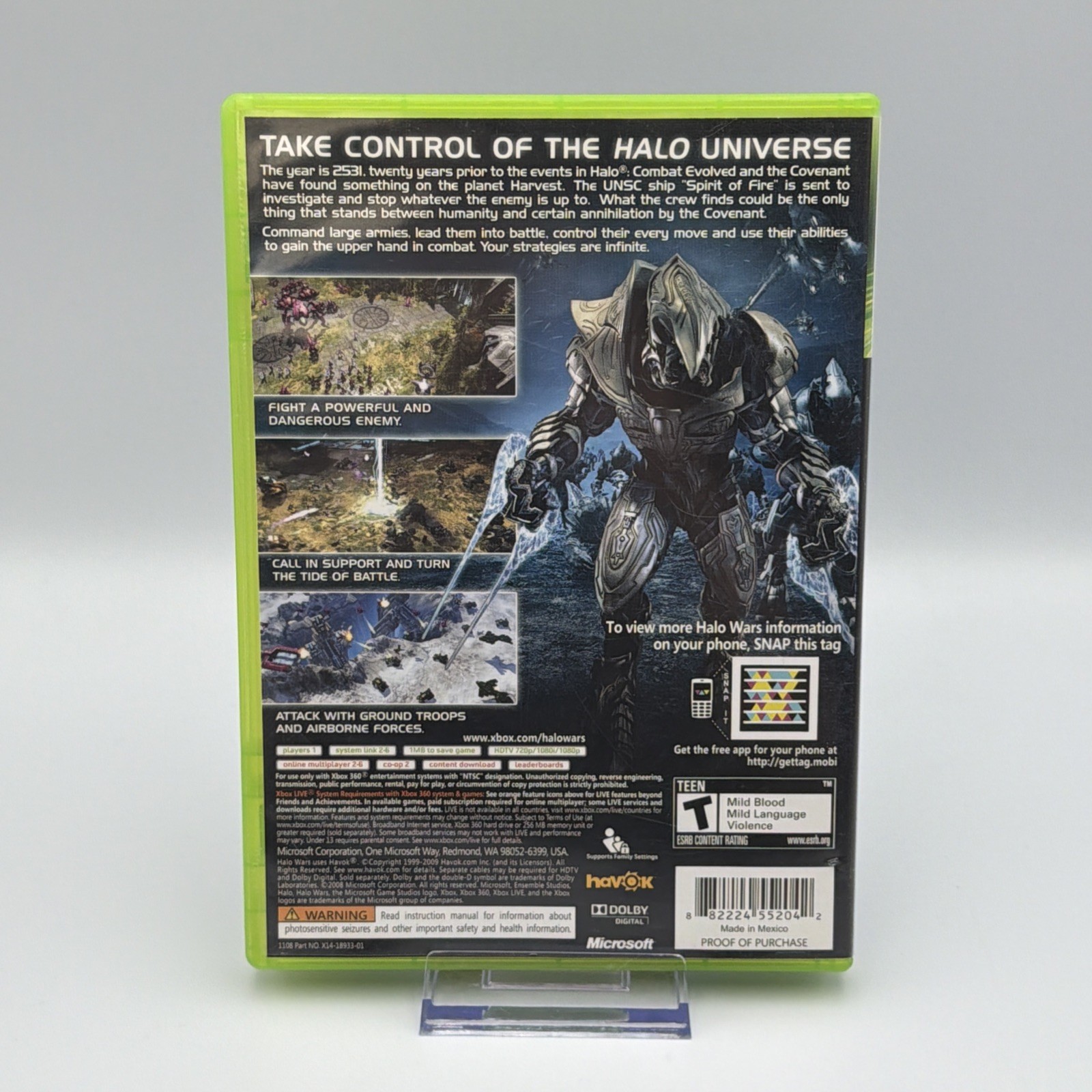 Halo Wars (2009) – Microsoft Xbox 360 – CIB w/Manual – Tested & Working