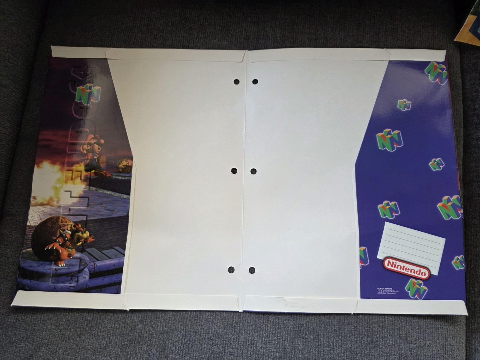 Vintage Nintendo 64 Folders Lot – Mario 64, Yoshi, Star Fox – 90s N64