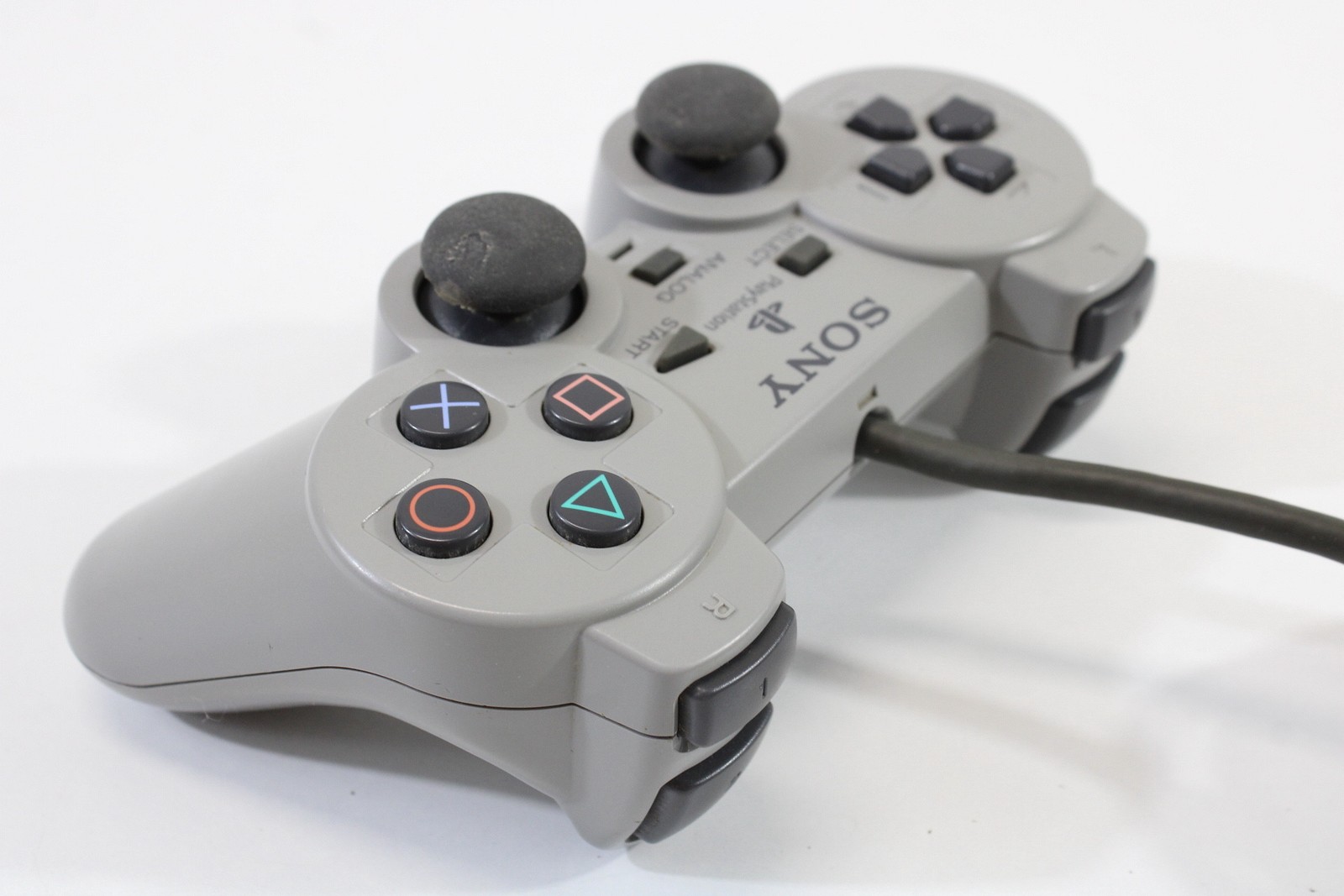 Official Sony PlayStation 1 Gray Dualshock Controller PS1 PS2 SCPH-1200 2PC483