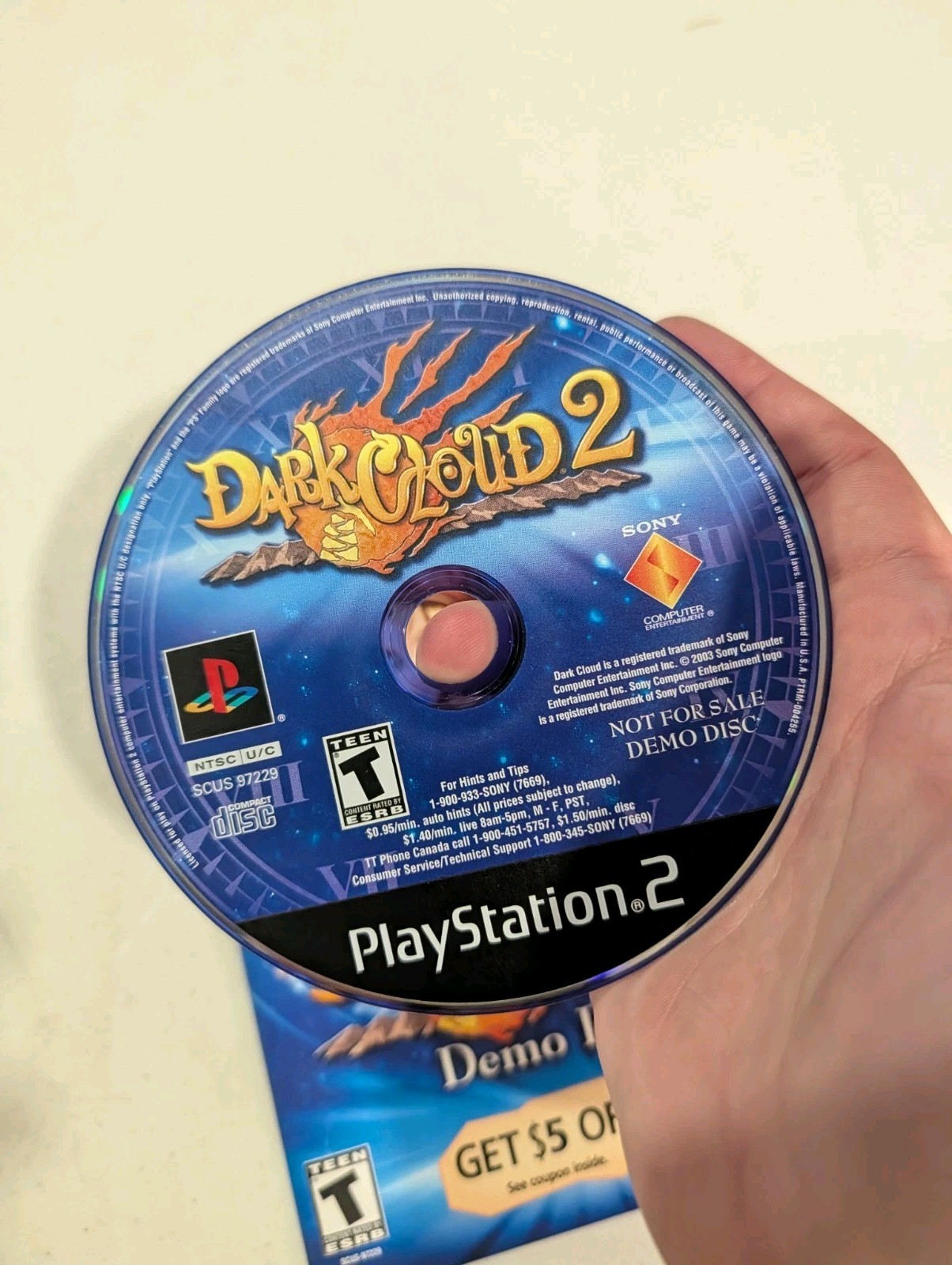 Dark Cloud 2 Demo Disc Sony PlayStation 2 PS2 W/ Sleeve