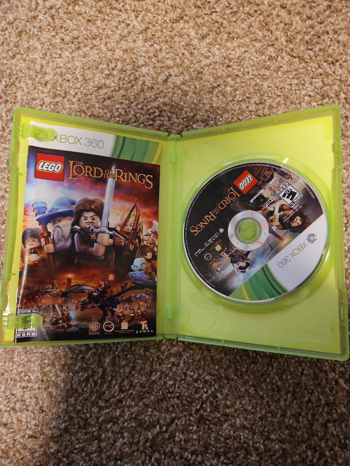 LEGO The Lord of the Rings Xbox 360, Warner Bros, Xbox Live, Manual, Complete