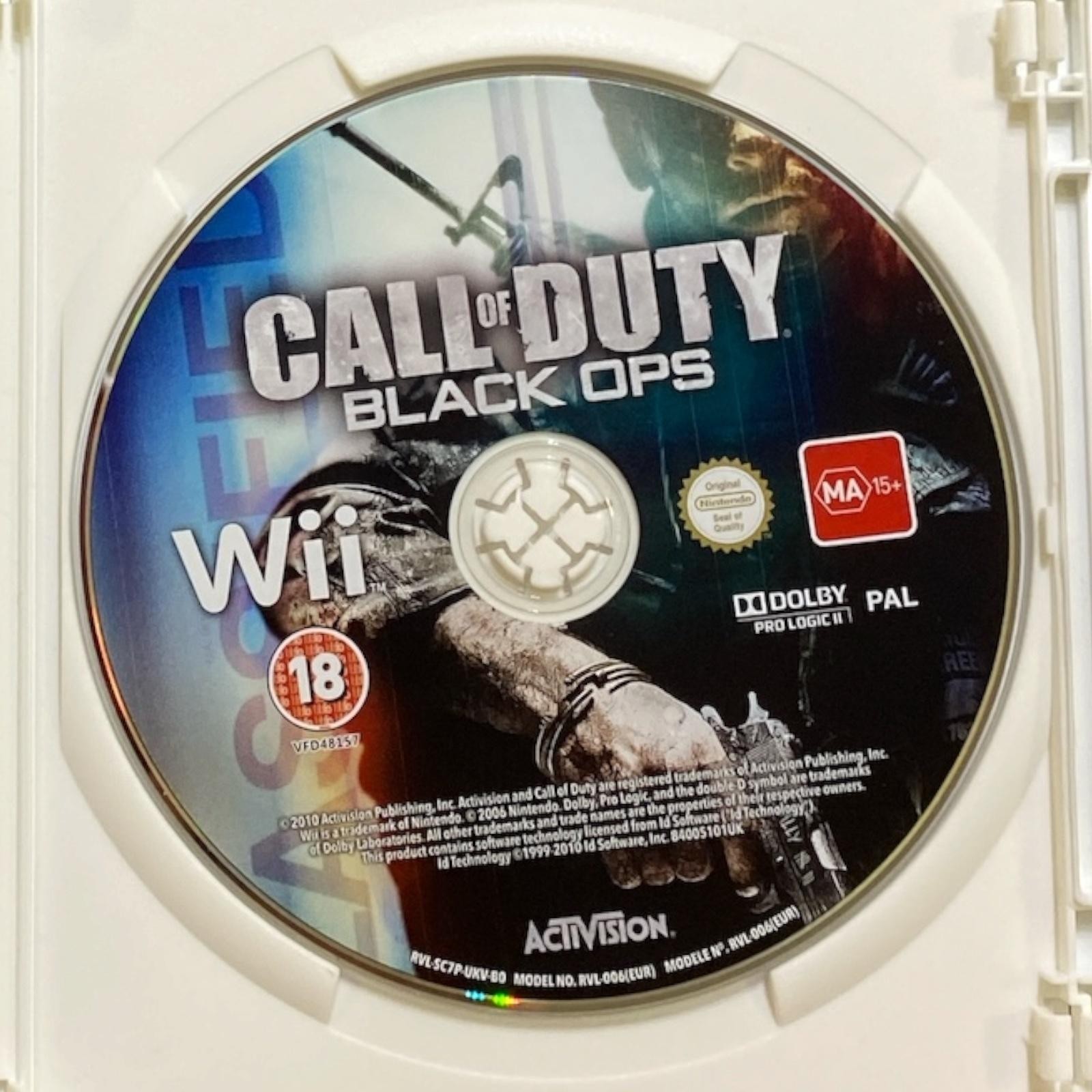 Call Of Duty: Black Ops Nintendo Wii Game Manual Activision 2010 MA15+ Shooter