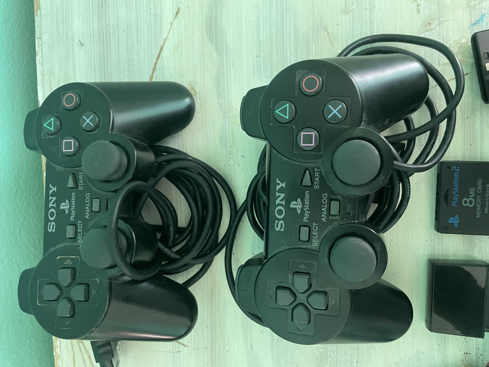 Sony PlayStation 2 PS2 Slim SCPH-77001 Console + 2 OEM Controllers + Memory Card