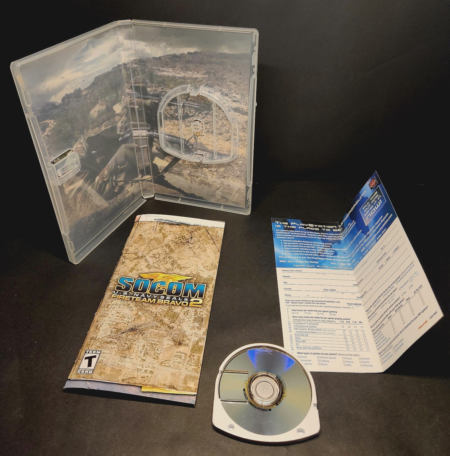 *TESTED, CIB* SOCOM: U.S. Navy SEALs — Fireteam Bravo 2 (Sony PSP, 2006)