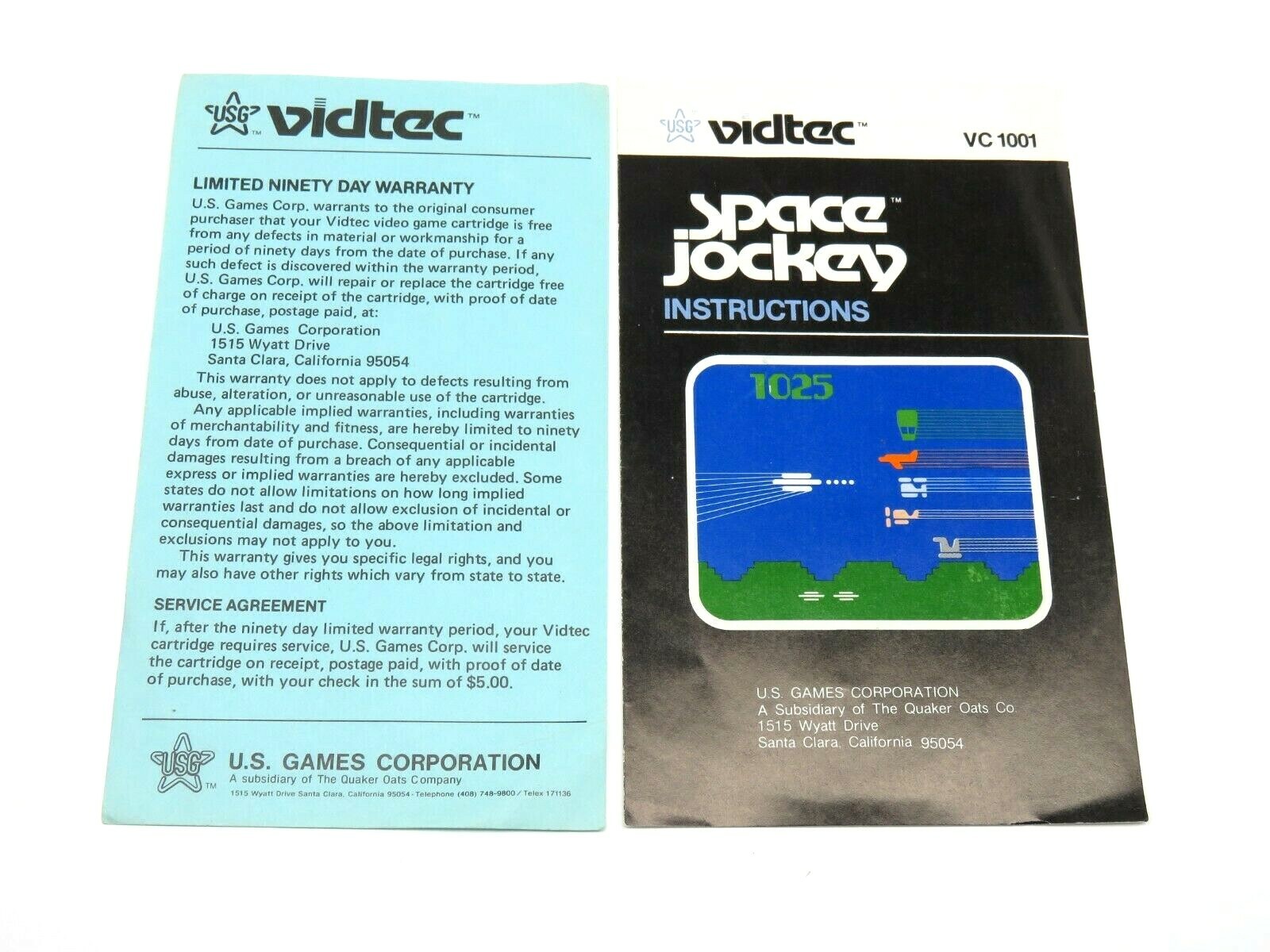 Space Jockey (Atari 2600, 1982) By Vidtec (Box, Cartridge & Manual) NTSC