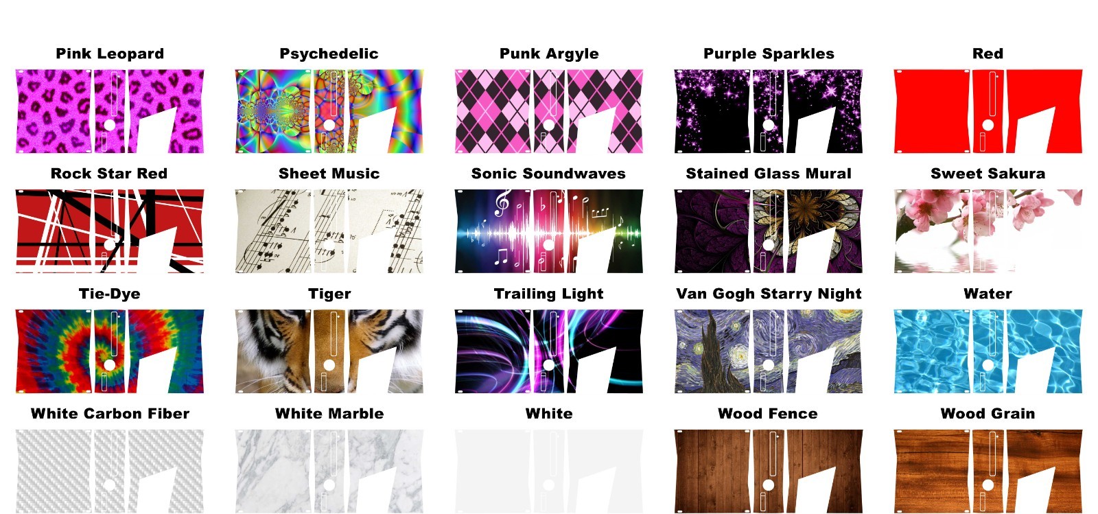 Choose Any 1 Vinyl Decal/Skin Design for Xbox 360 Slim Console -Free US Shipping