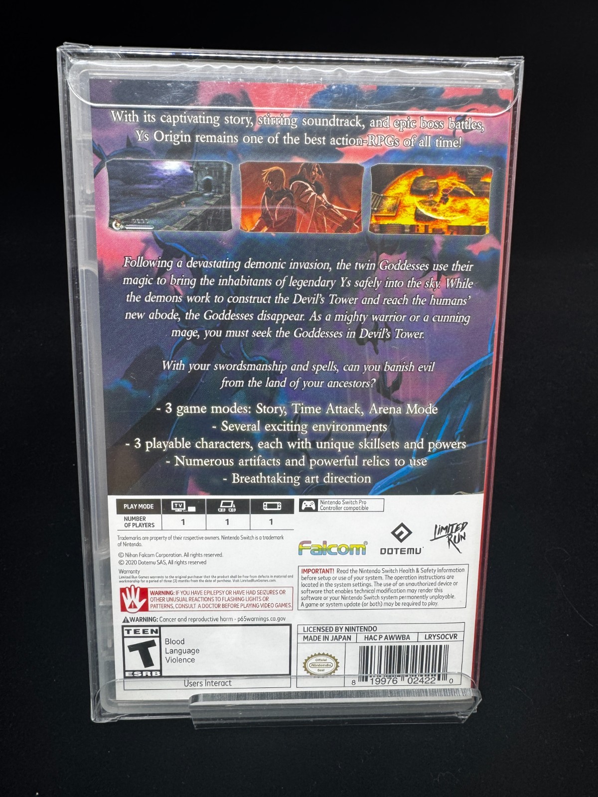 Ys Origin- Nintendo Switch- New & Sealed