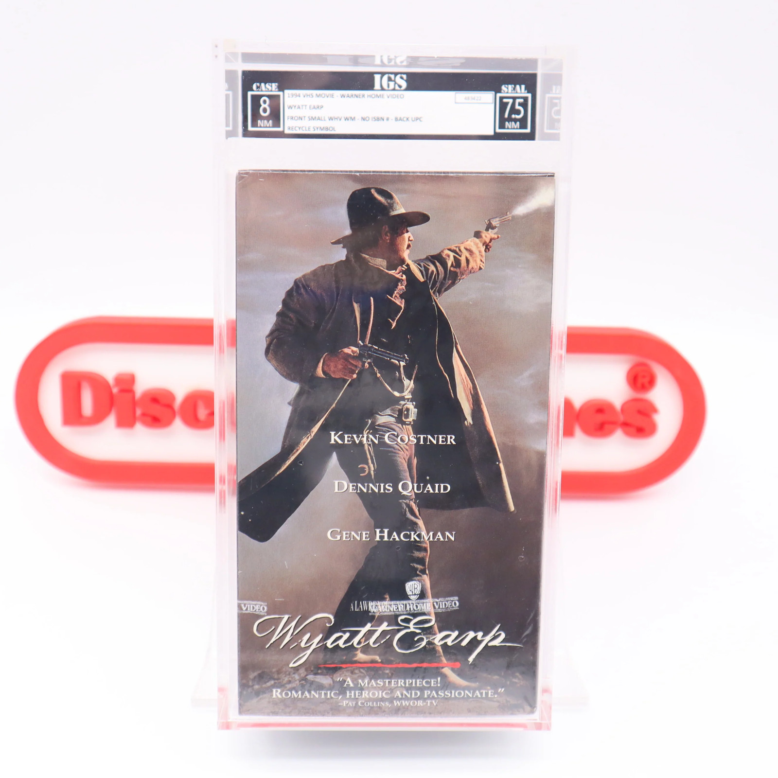 WYATT EARP DOUBLE VHS SET! IGS GRADED 8.0 BOX & 7.5 SEAL! NEW & Sealed! (VHS)