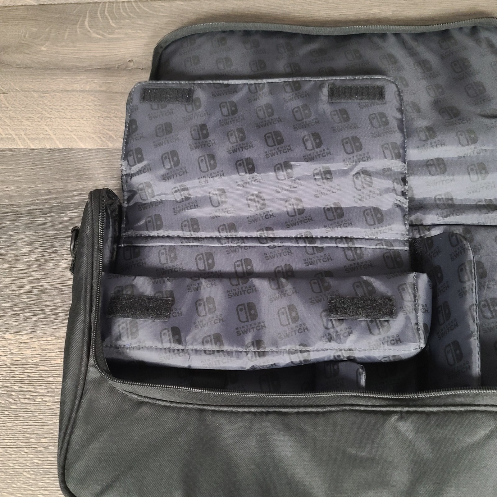Nintendo Switch PowerA Everywhere Messenger Bag Black and Gray Missing Strap