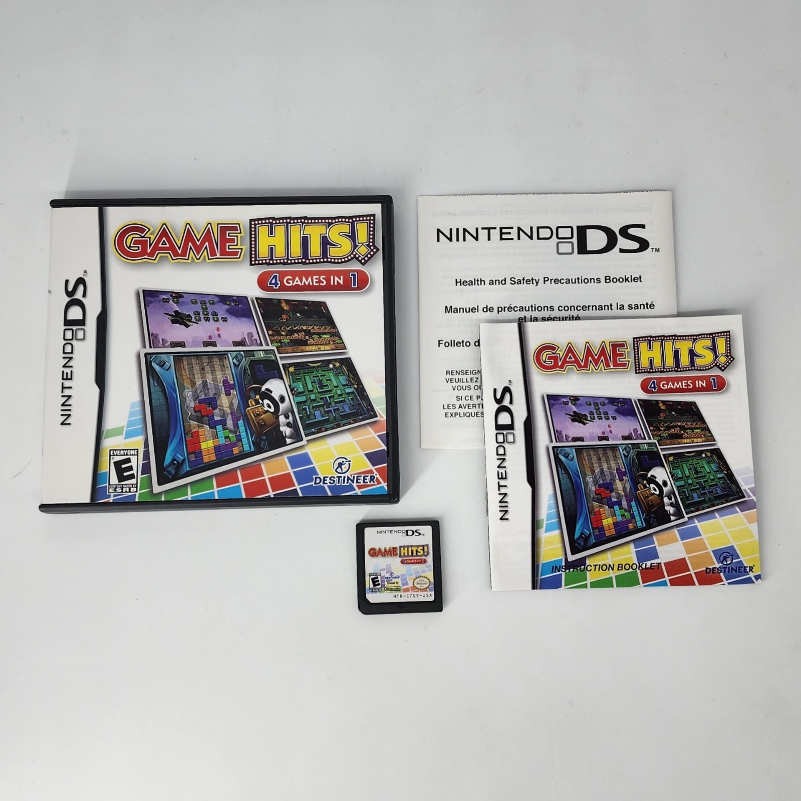 Game Hits! (Nintendo DS, 2010) 4 Games in 1 CIB – TESTED & WORKING – Fast Ship!