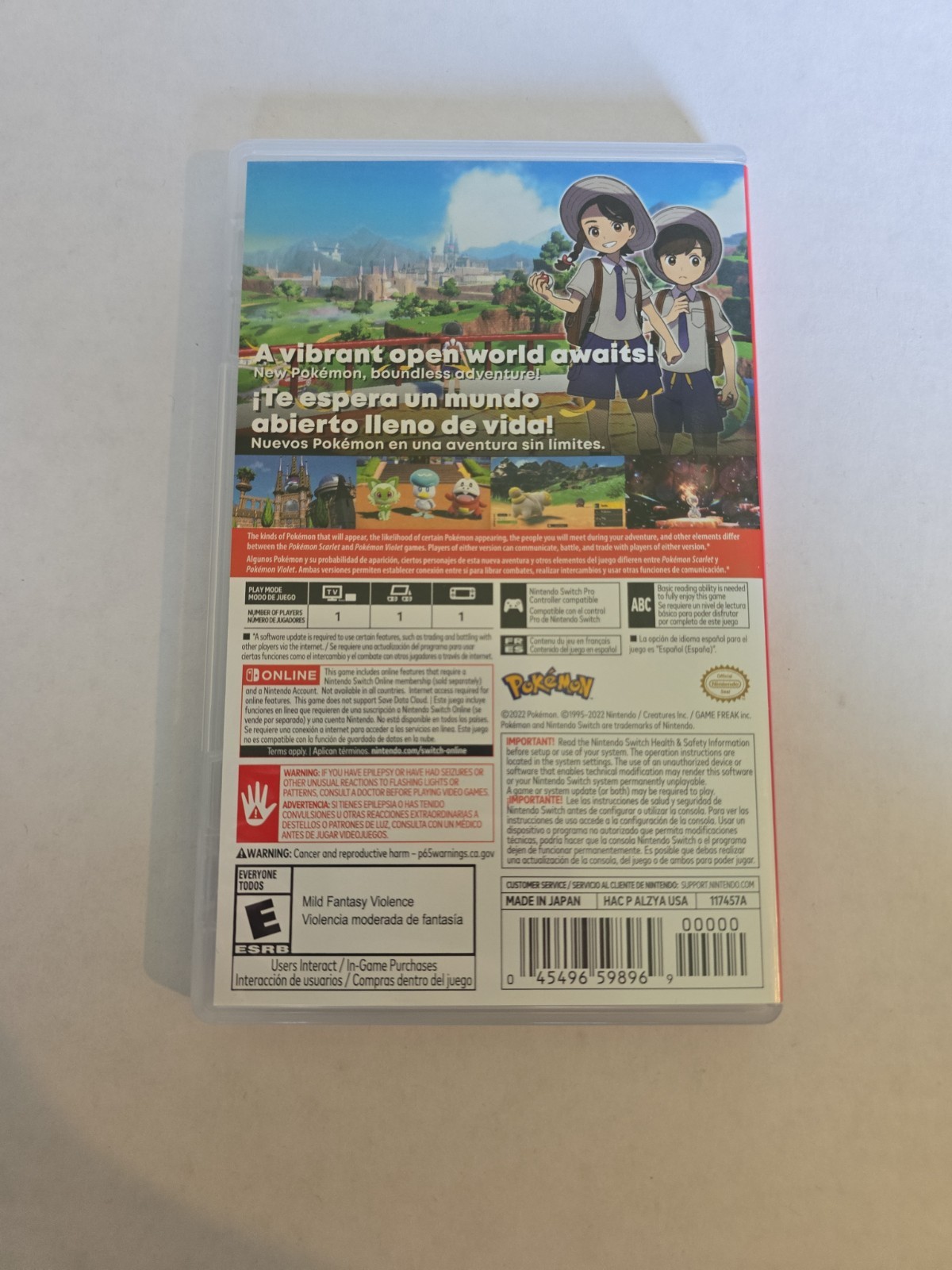 Nintendo Pokemon Violet Nintendo Switch RPG E Everyone NTSC-U/C Online Play