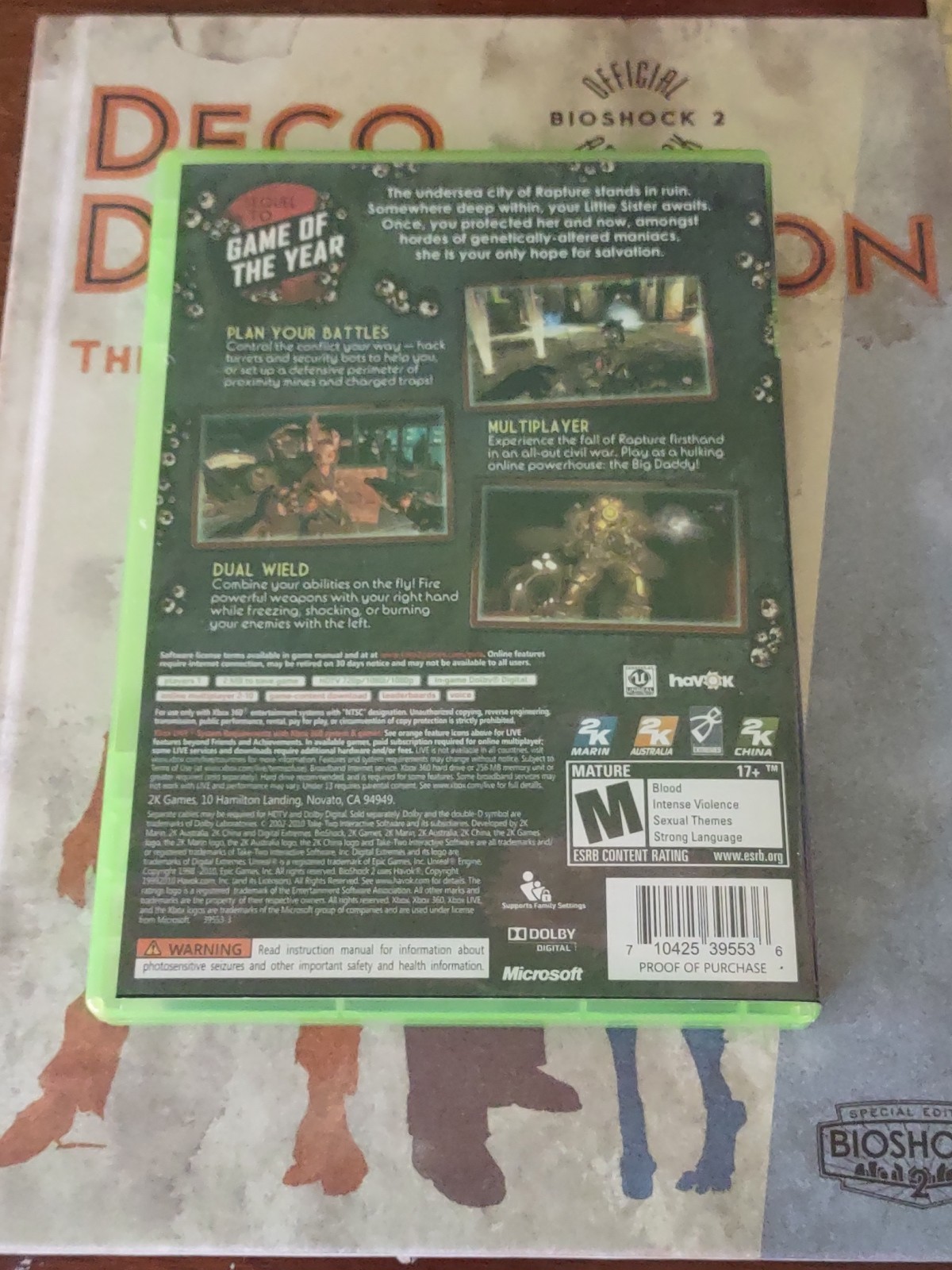 BioShock 2 Special Edition Xbox 360 Game, Art Book, Soundtracks, Posters, & Box