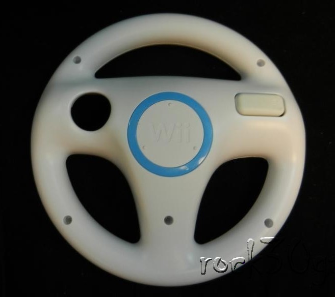Genuine Nintendo Wii Wheel White Mario Kart RVL-024 Refurbished