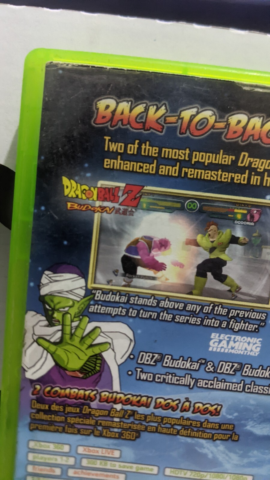 Dragon Ball Z: Budokai HD Collection,Xbox 360, Case & Disc, missing manual