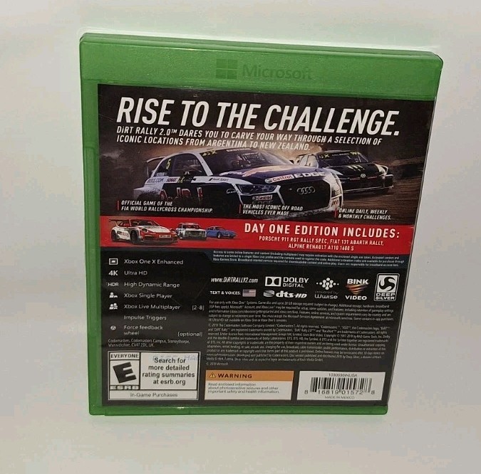 DiRT Rally 2.0 DAY ONE EDITION Microsoft Xbox One 2019 The Codemasters EUC CIB