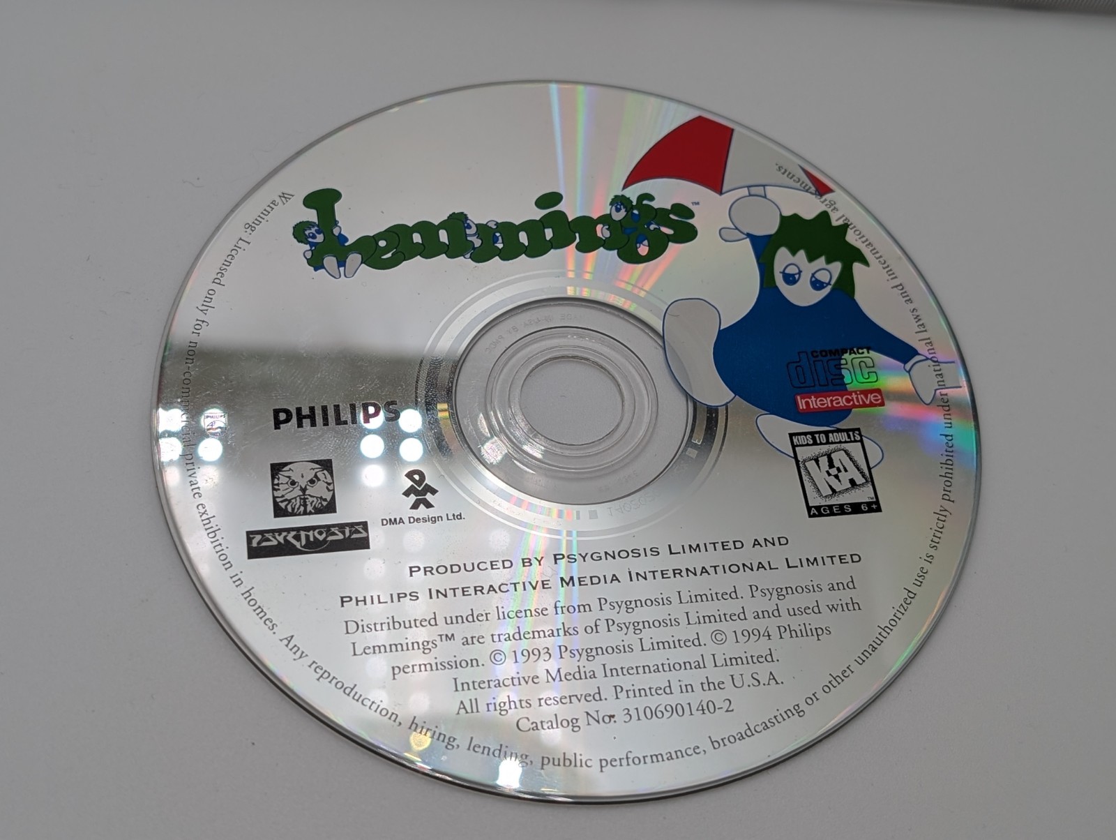 Lemmings Philips CDI CD-I Complete NA Copy Tested Working