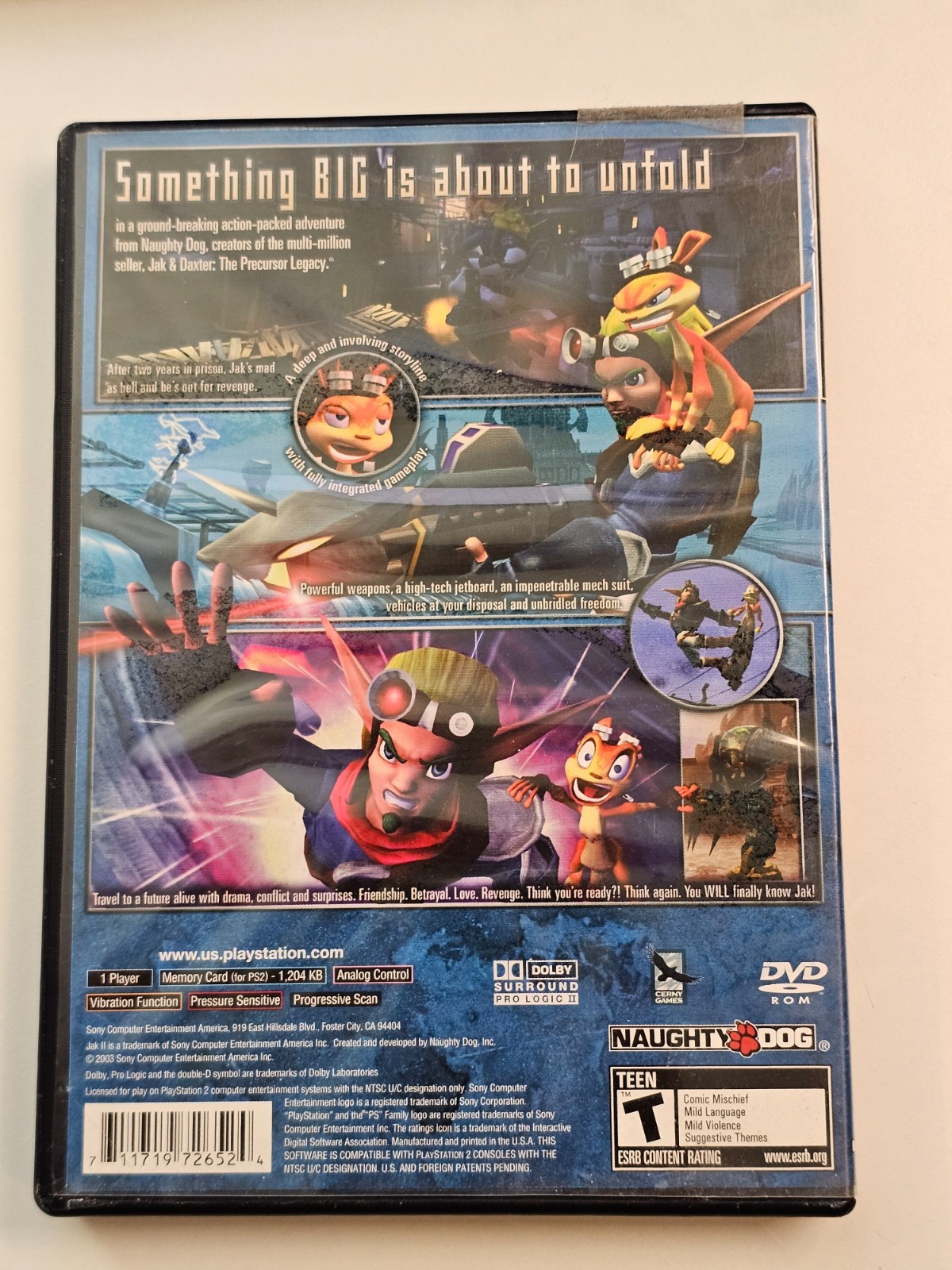 Jak II (PS2) – Complete in Box w/manual
