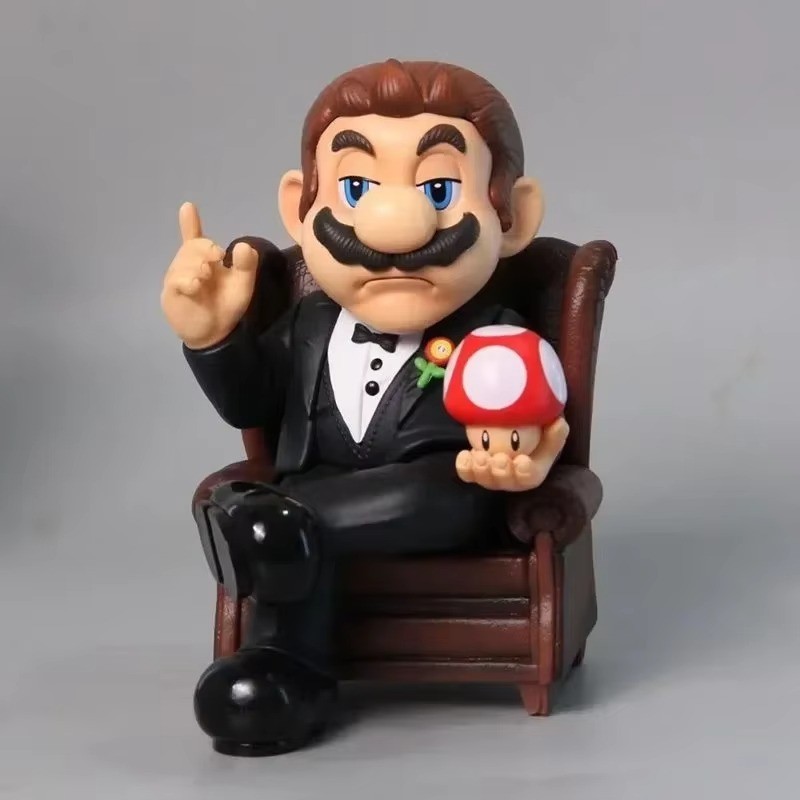 Super Mario Bros Figure 🍄 10cm Anime Game Model | Mario PVC Statue 🎮