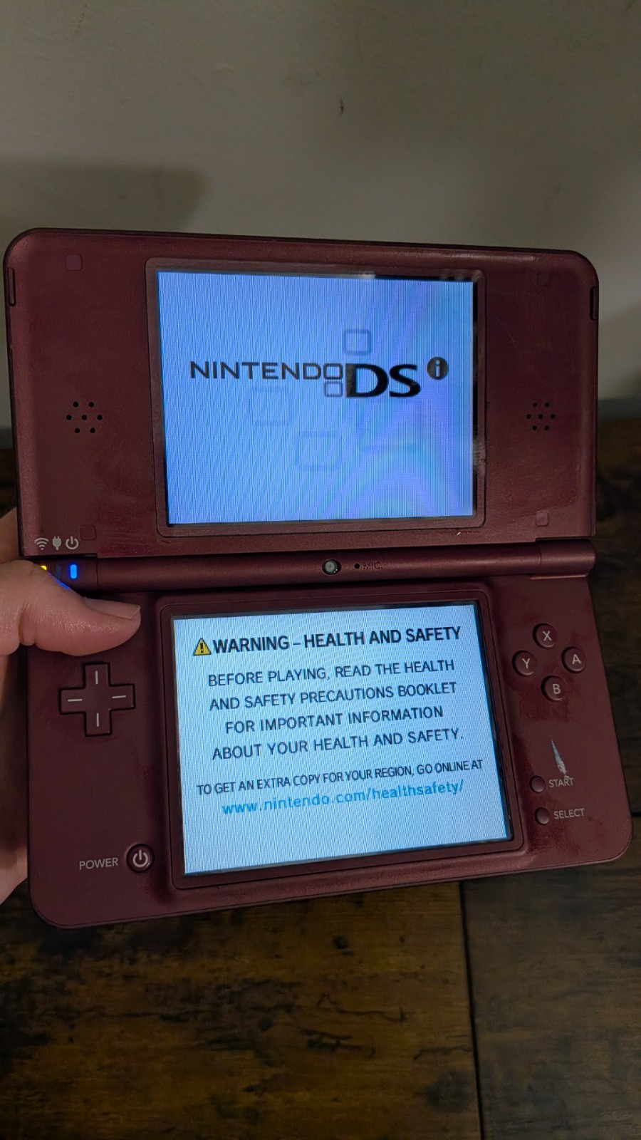 Nintendo DSi XL DS Burgundy Wine Red Console System Tested NO charger