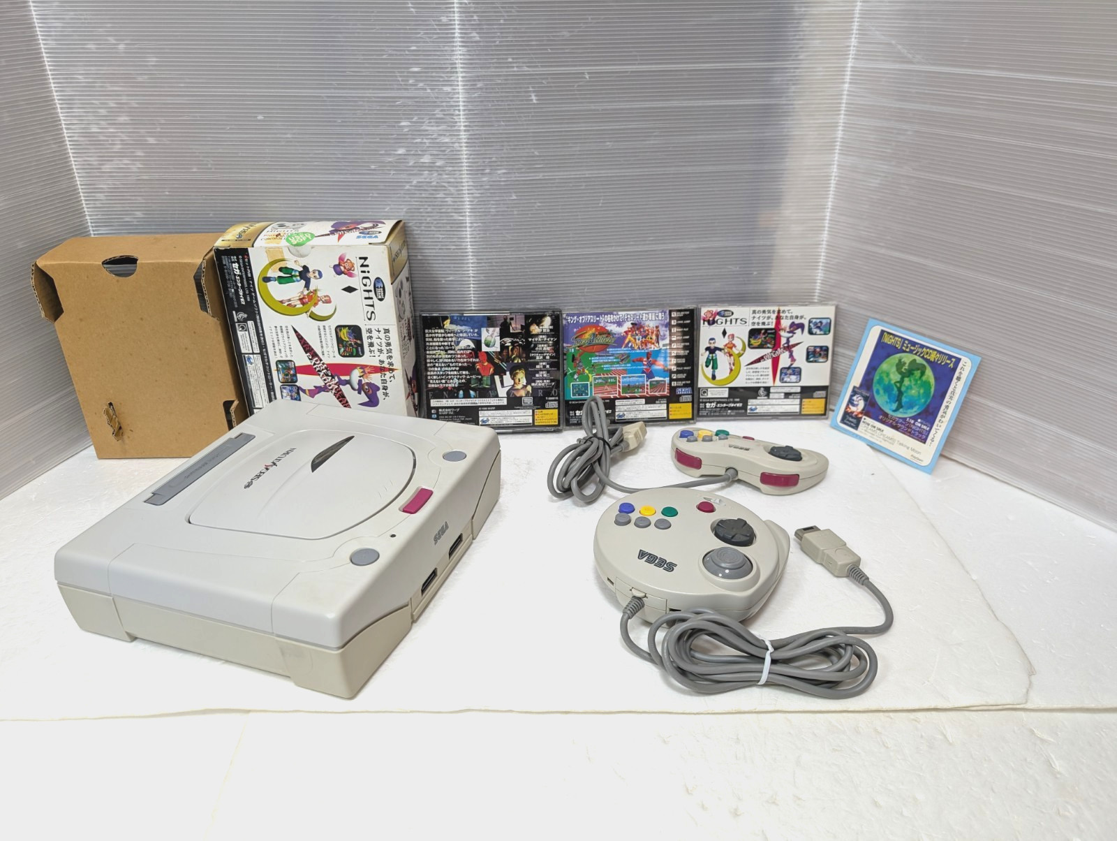 Sega Saturn White Console 3D Multi controller Nights Enemy Zero Japan