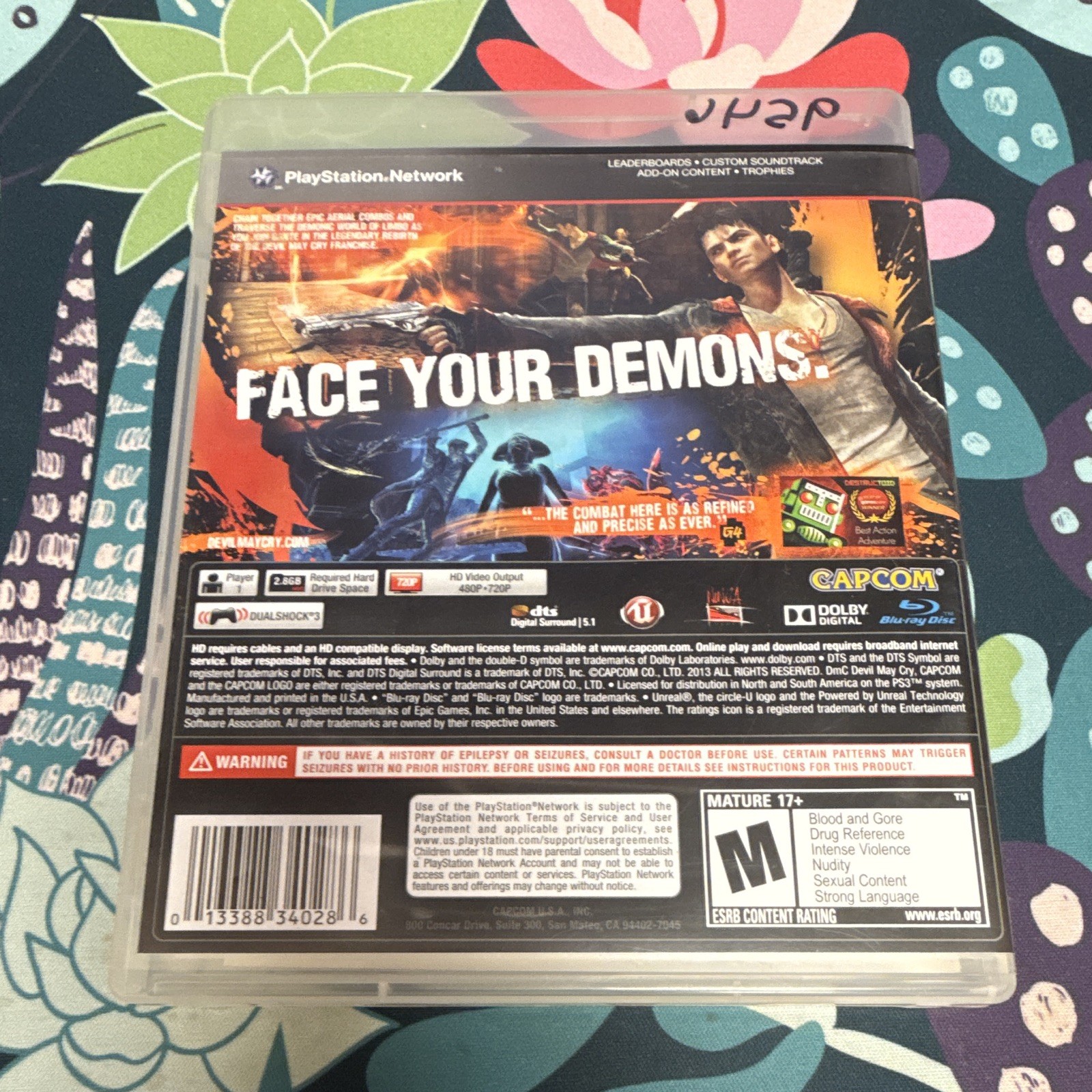 Capcom DmC: Devil May Cry (Sony PlayStation 3) CIB with Manual