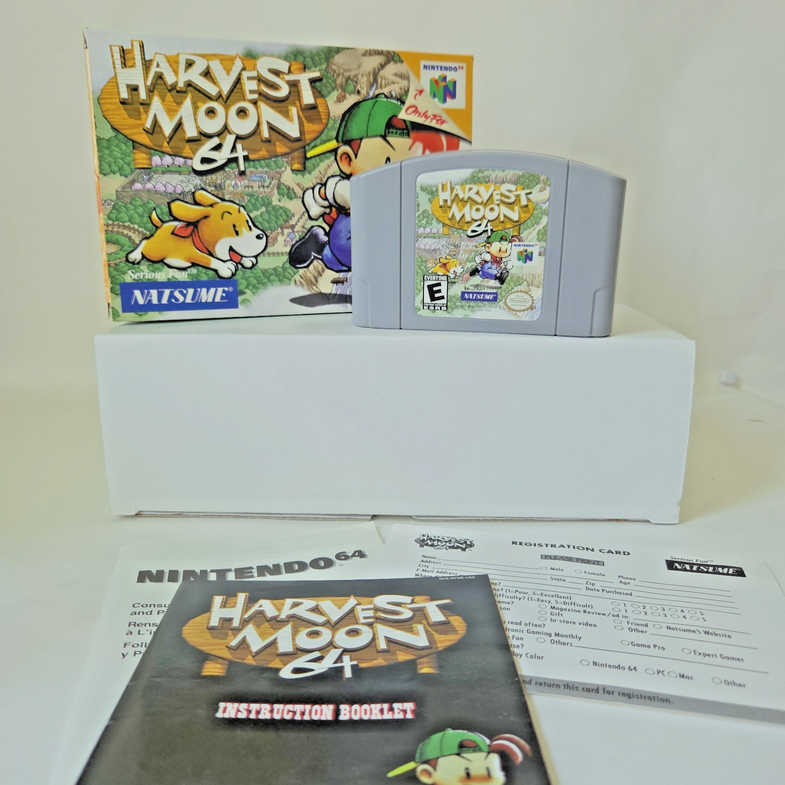 Harvest Moon Nintendo 64 N64 Game Cartridge Box Manuals Complete 1996