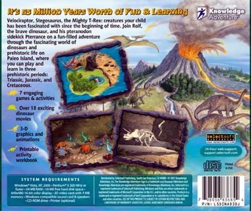 Dinosaur Adventure 3D – 7 Engaging Games & Activities PC Software Sealed New