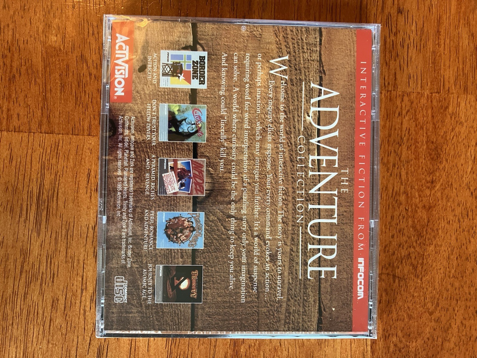 Infocom ADVENTURE COLLECTION IBM & Mac CD-ROM Big Box. Open Box- Sealed CD