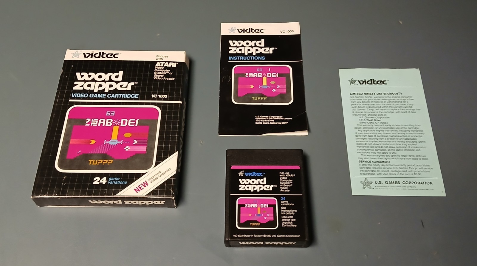 Atari 2600 Word Zapper By Vidtec Complete In Box (CIB) With Manual And More