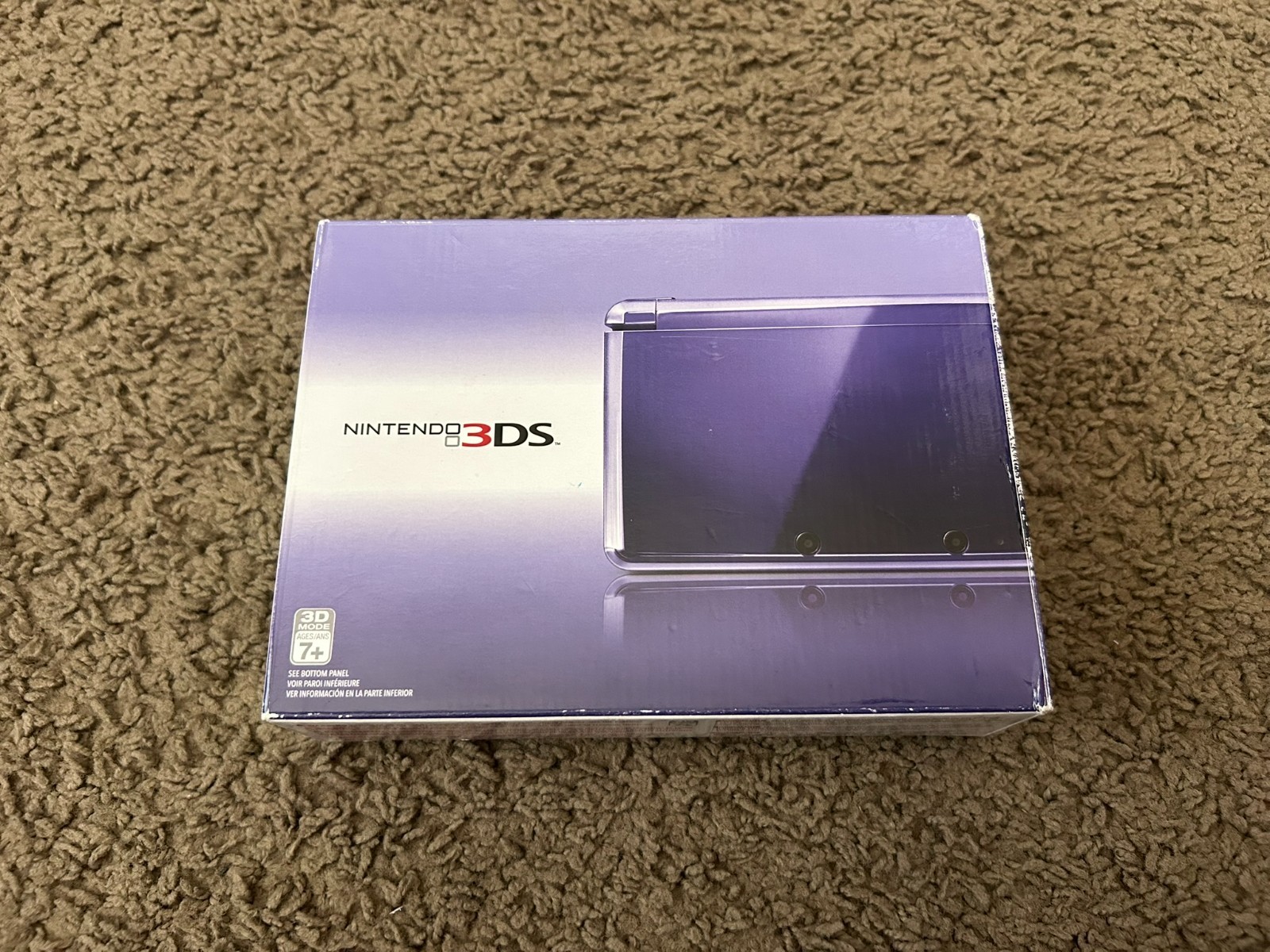 Nintendo 3DS Midnight Purple Handheld System Complete in Box Console