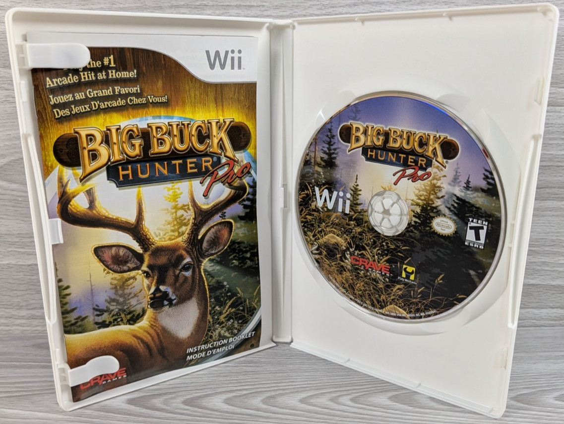 Big Buck Hunter Pro (Nintendo Wii, 2010) CIB, Complete, Tested & Works