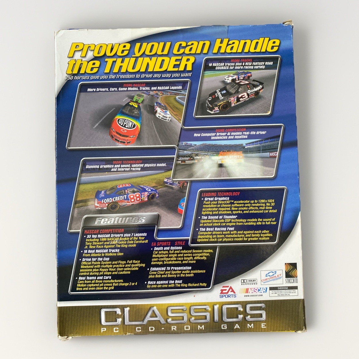 RETRO NASCAR 2000 EA Sports BIG BOX, INC: CD-ROM Manual Win 95/98
