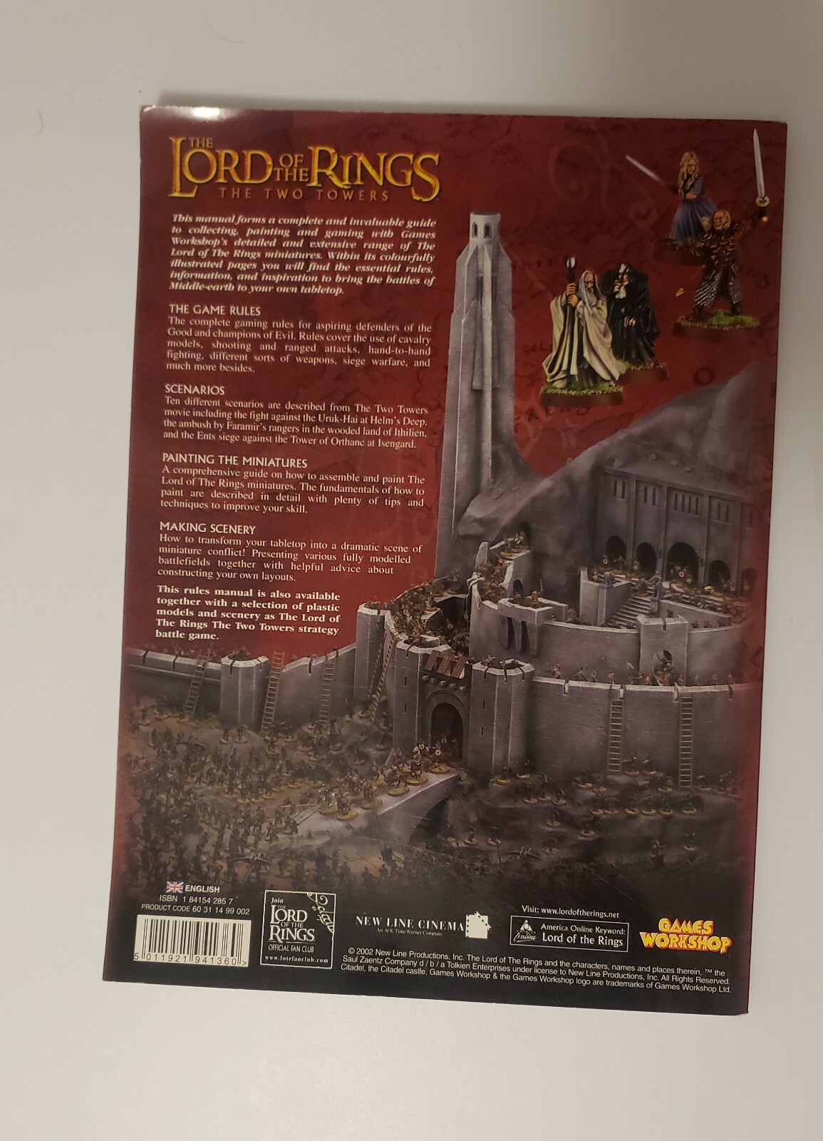The Lord of The Rings: The Two Towers Strategy Role Playing Handbook Battle Game