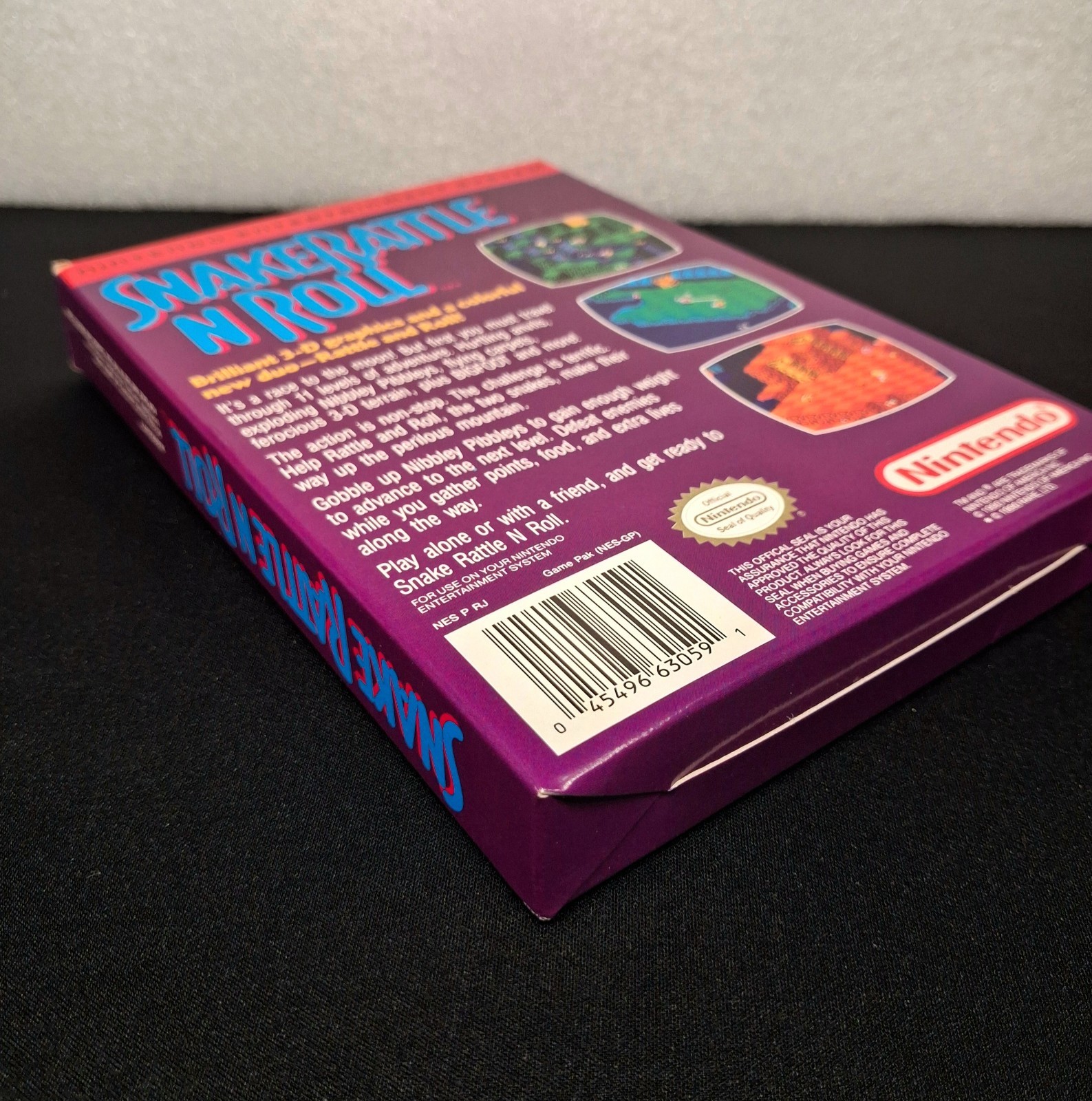 Snake Rattle n Roll (Nintendo NES, 1990) Box Only Very Good Condition