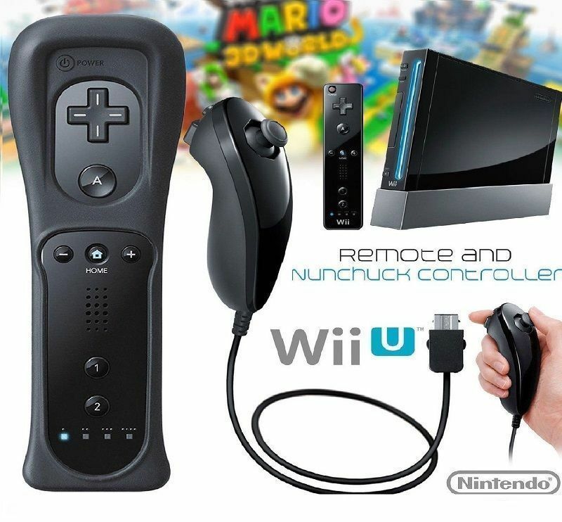 2 in 1 Motion Plus Remote Control + Nunchuck Controller for Nintendo Wii & Wii U