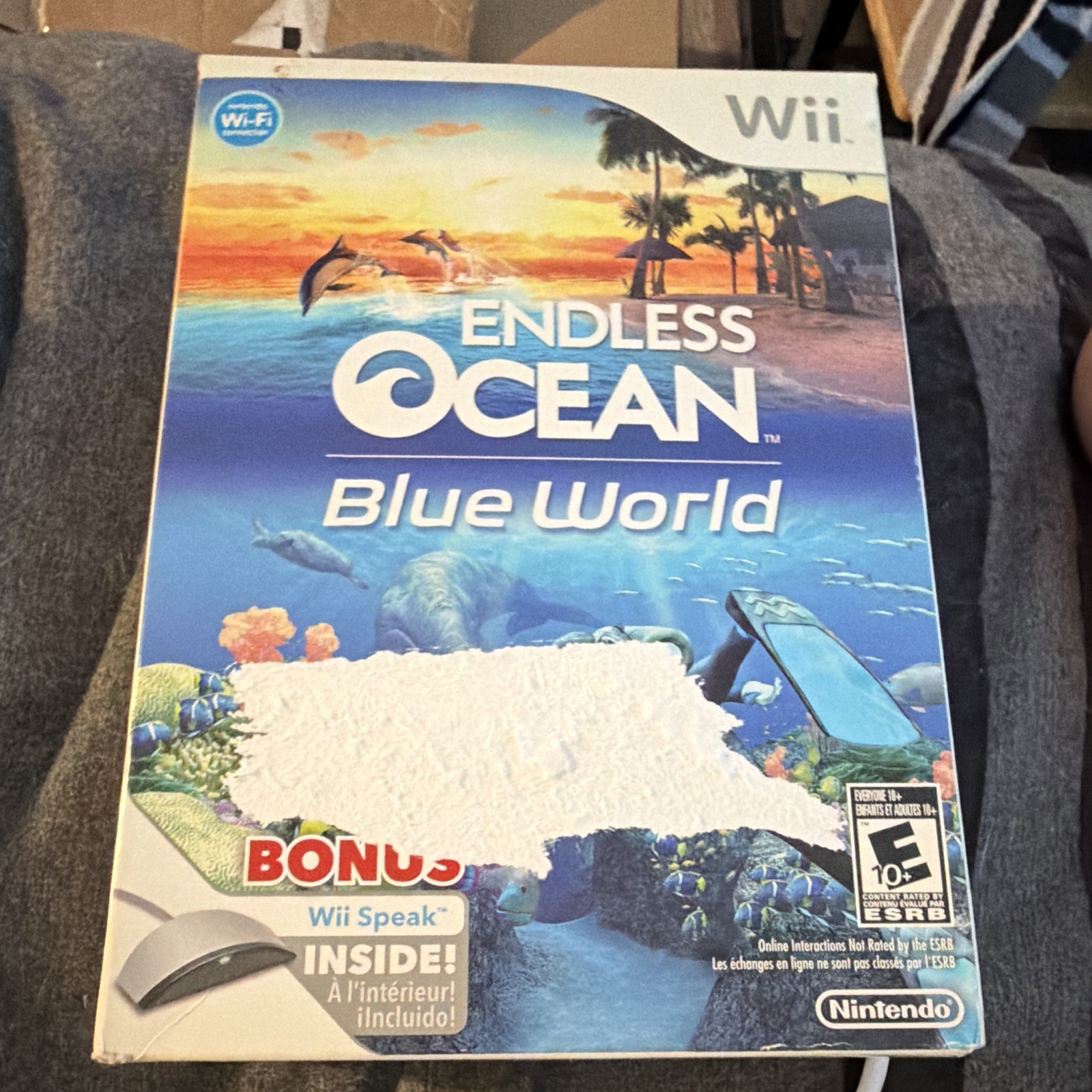 NEW Nintendo Endless Ocean: Blue World Wii Original Game Case/Box w/ Wii Speak