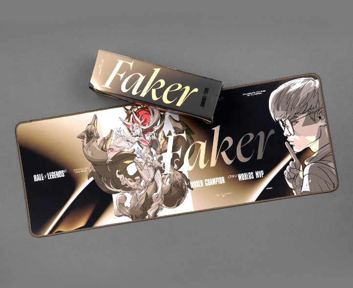 League of Legends FAKER & Ahri MOUSEPAD HALL of Legends Unkillable Demon King
