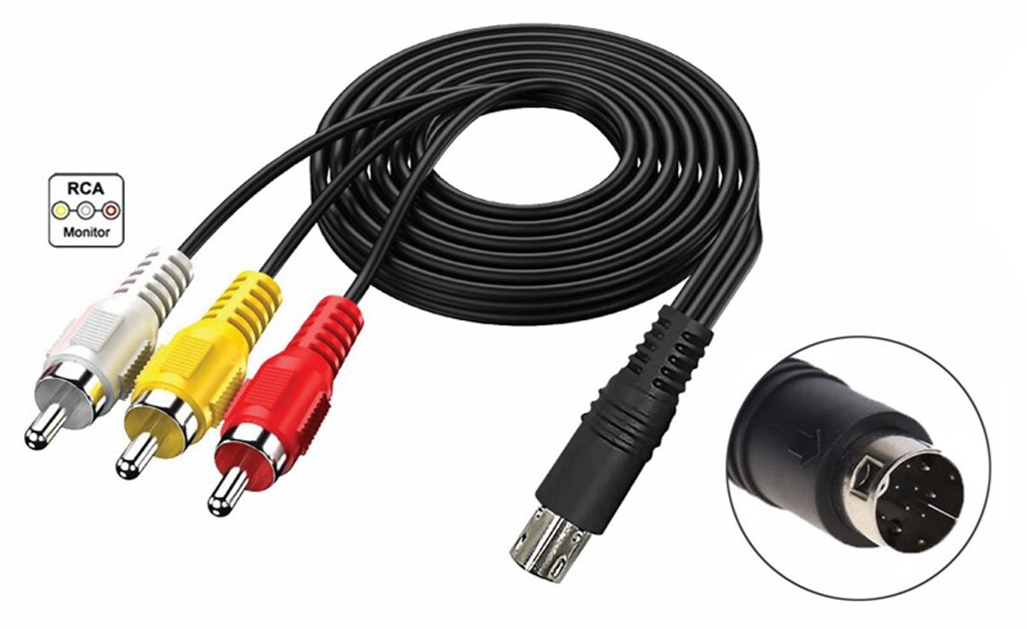 Audio Video AV Cable Adapter RCA TV For Sega Genesis 2 3 1631 1461 9 Pins Sound