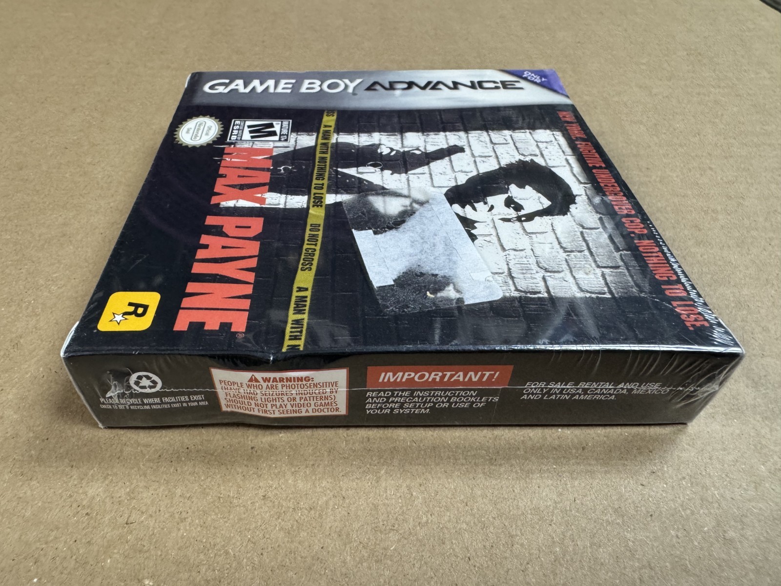 Max Payne Nintendo Game Boy Advance GBA New Factory Sealed