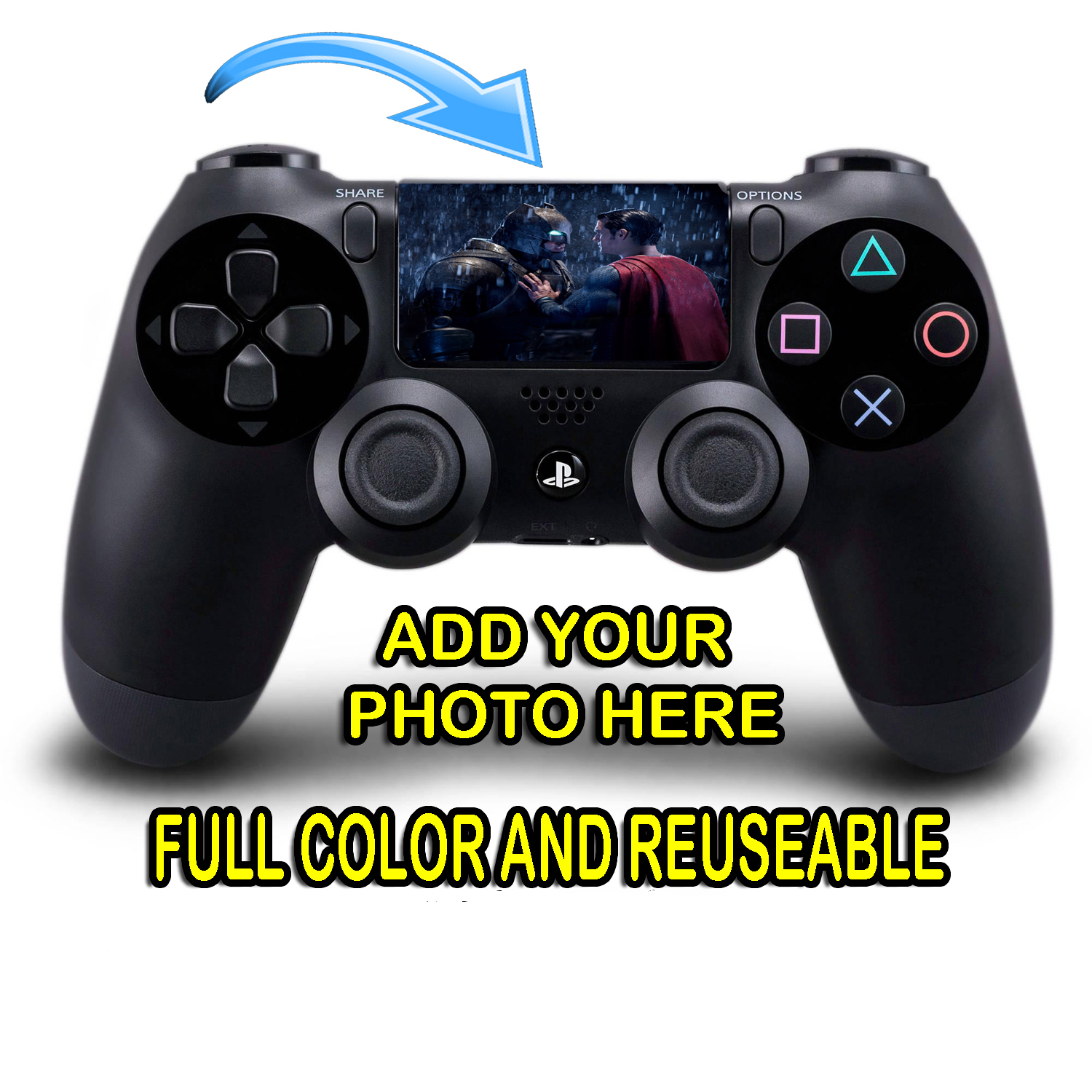 Personalized Custom PS4 Controller Sticker Touchpad Full Color Decal Reusable