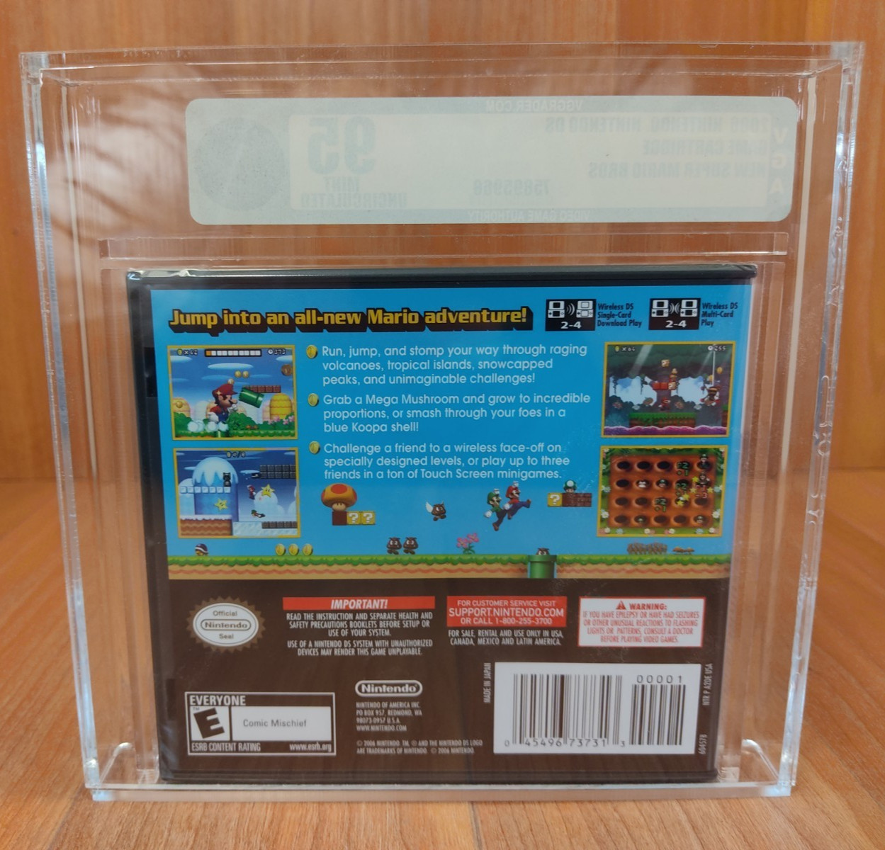 Factory Sealed Gem MINTY New VGA 95 Super Mario Bros. nintendo DS
