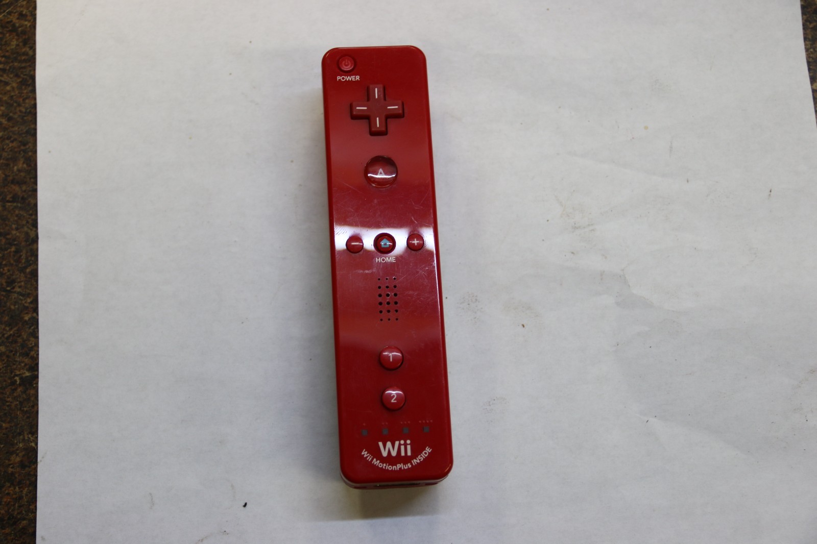 Official Nintendo Wiimote Motion Plus Controller Red RVL-036 Wii Remote OEM
