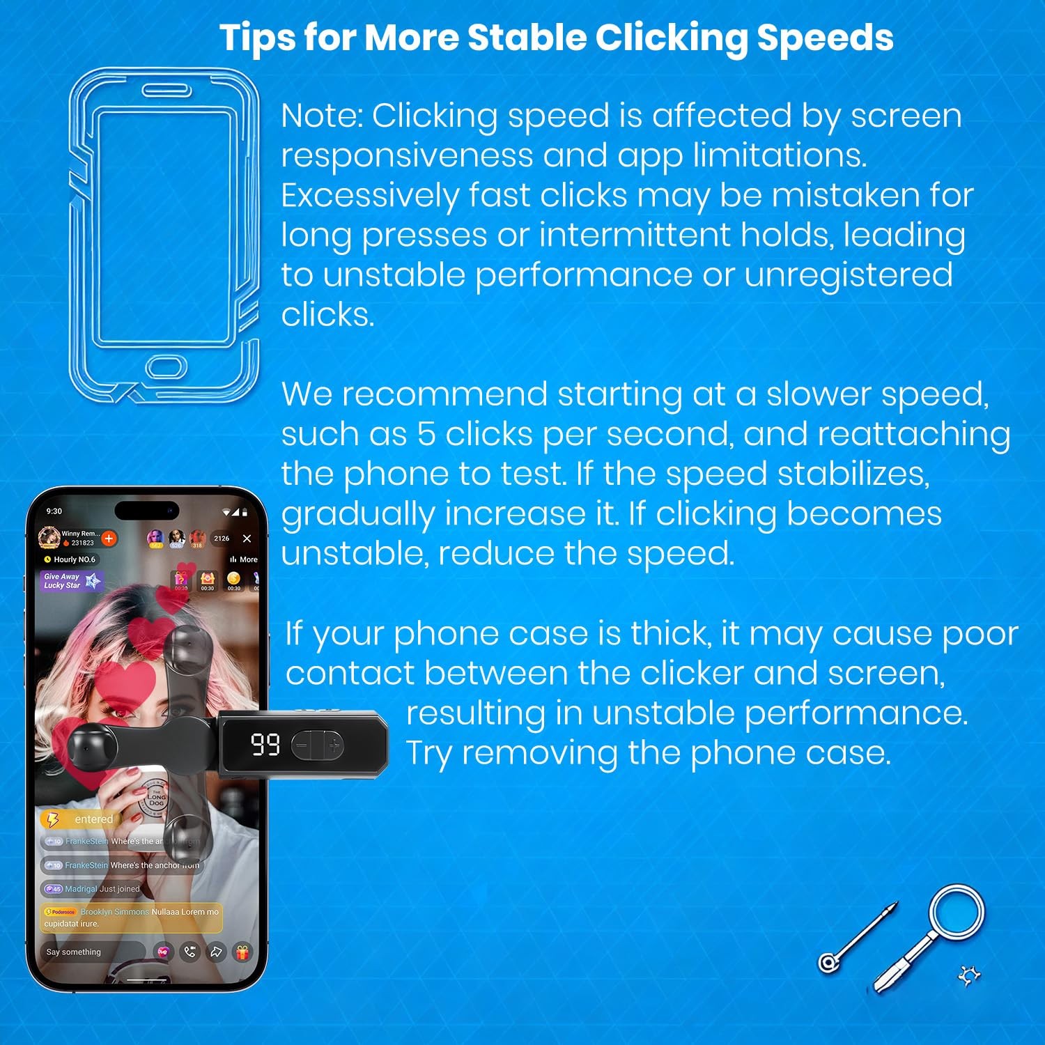 Auto Clicker Smart Tapper for iPhone iPad Android TikTok – Touch Black