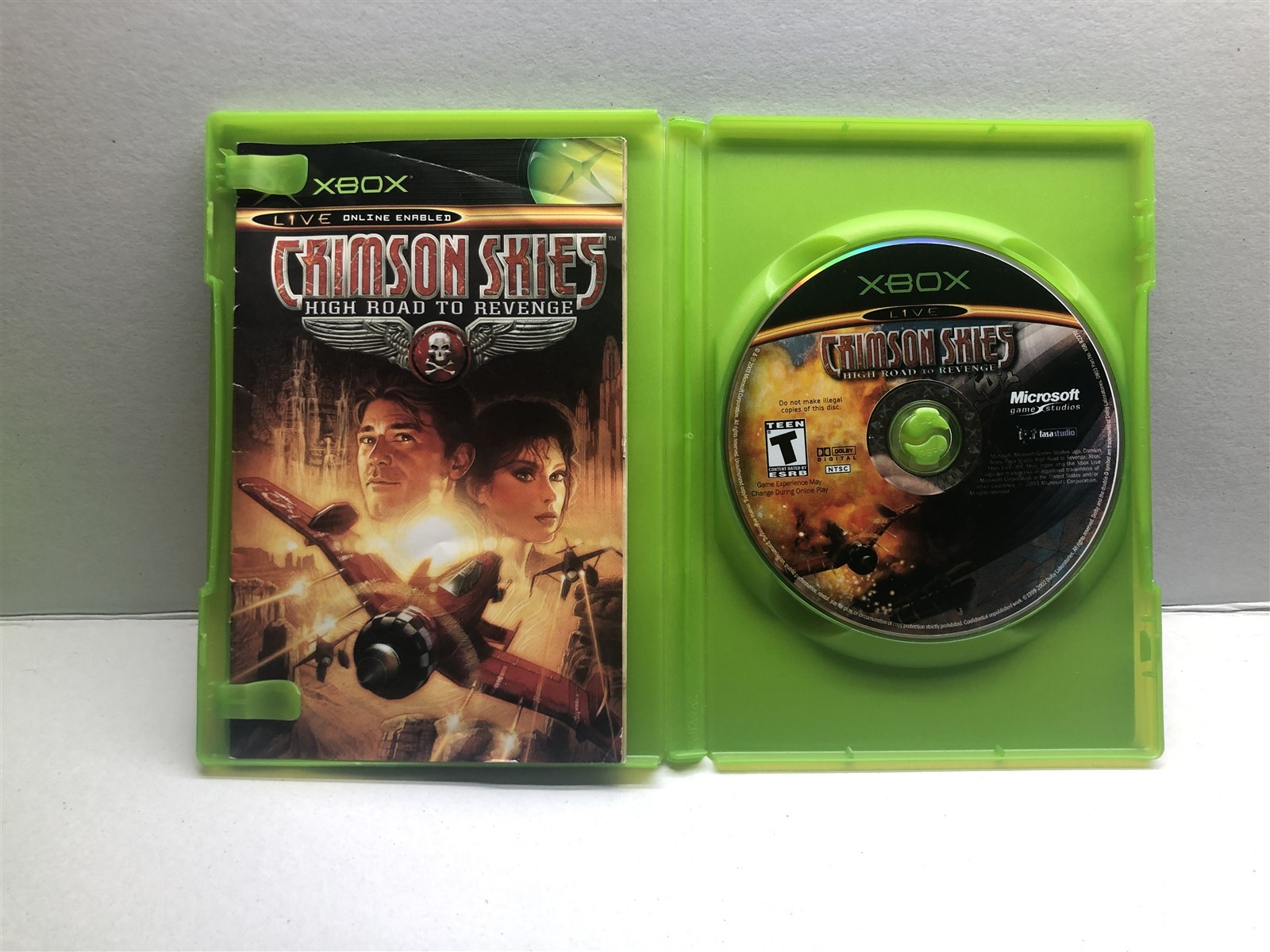 Crimson Skies: High Road to Revenge (Microsoft Xbox, 2003) Complete w/ Manual