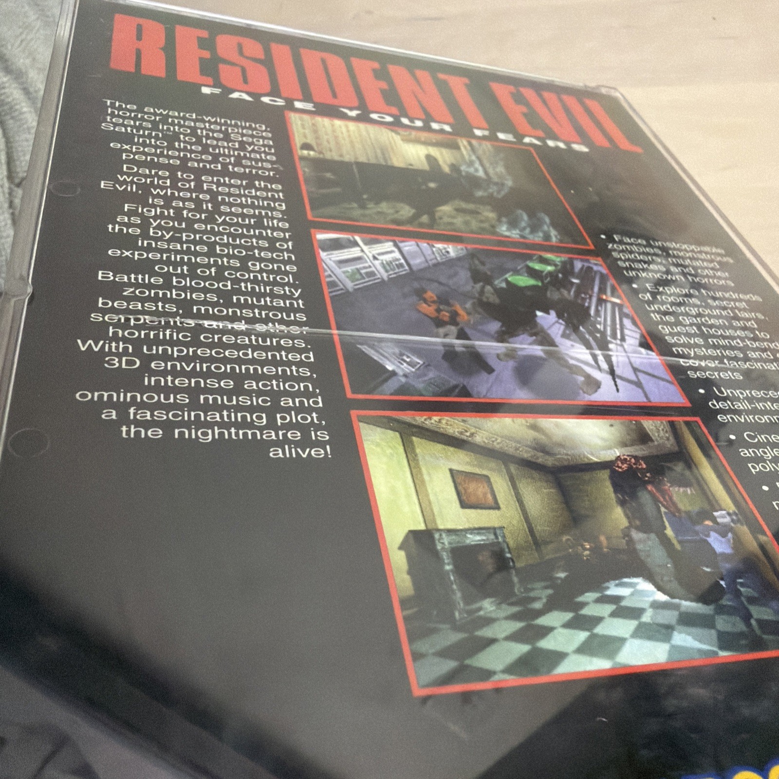 Resident Evil CIB Sega Saturn. Complete with game, manual, registration and case