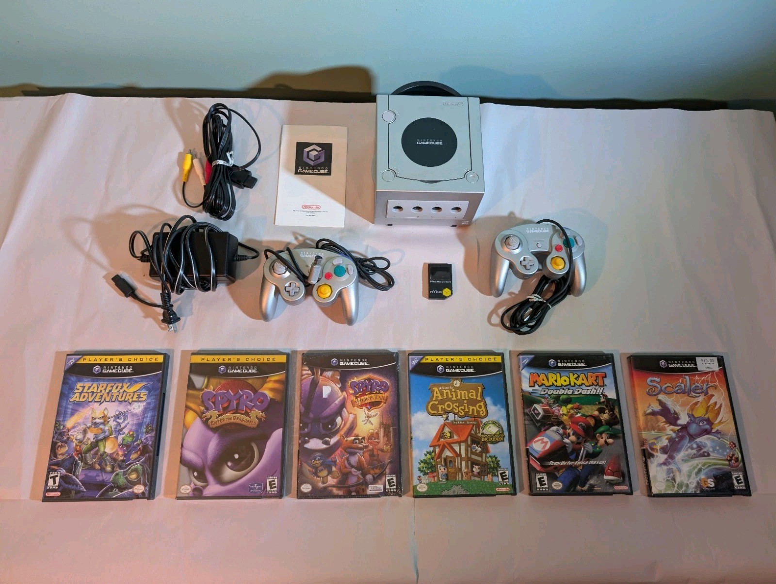 Nintendo GameCube Platinum Silver Console Tested + Games