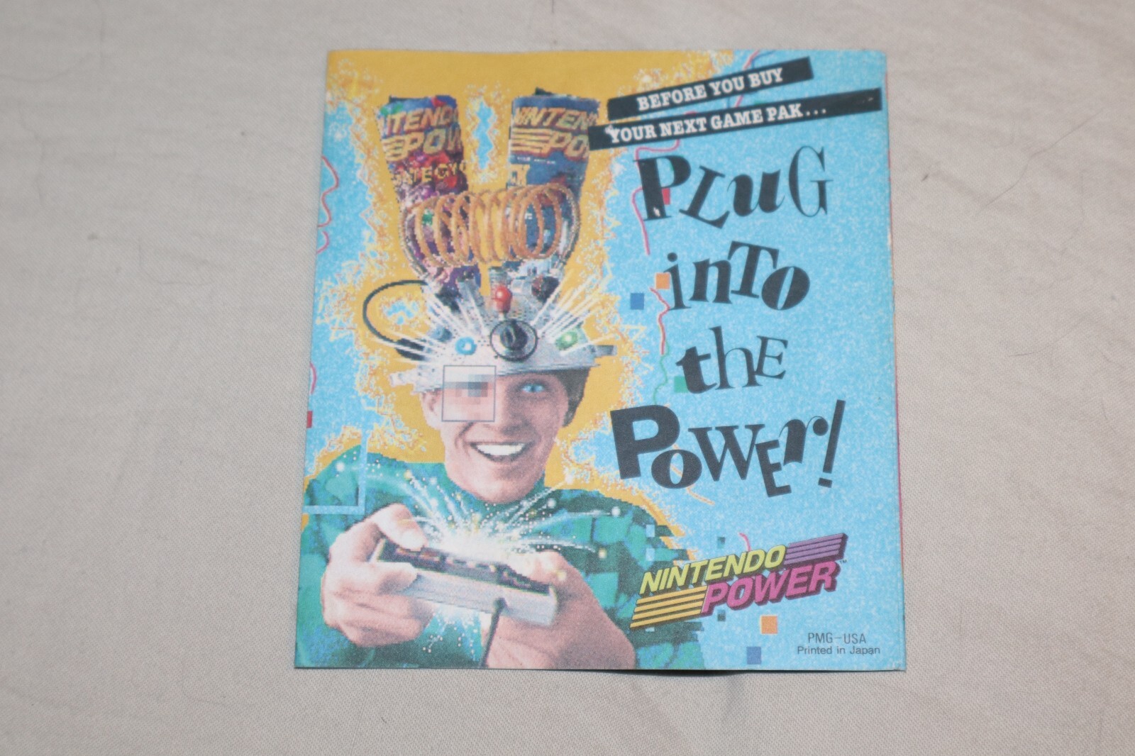 Nintendo Power NES Game Insert PMG-USA Vintage Fold-Out Plug into the Power!